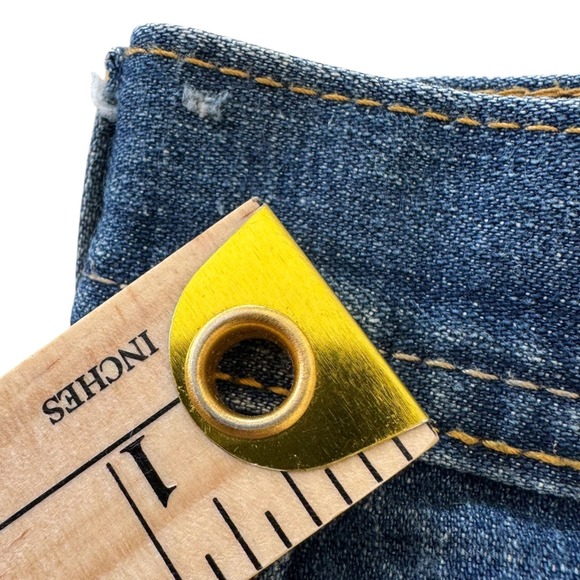 Vintage Y2K Exsto 40x16.5 Blue Denim Relaxed Fit Men's Jean Shorts *Flaws - Picture 10 of 14